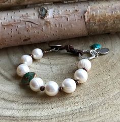 Sundance Style, Chunky Pearls, Hill Tribe Silver, Pearl Leather, Beading Wire, Gorgeous Bracelet, Bracelet Stack, Making Jewelry, Fine Silver