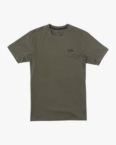 Sport Vent Performance Tee - Charcoal Heather – RVCA.com Gym Workout Clothes, Rvca Logo, Mens Workout, Gym Workout Outfits, Mens Workout Clothes, Athletic Shirts, Athletic Wear, Sport T Shirt, Mens Fitness