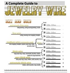 the complete guide to jewelry wire, with instructions on how to use it and how to use