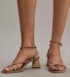 Dolce Vita Banita Leather Strappy Heels Sandals Cafe/Tan Size 7  | eBay Brown Open Toe Heels For Summer, Vacation Open Toe Heels With Heel Loop, Brown Open Heel Summer Heels, Trendy Brown Ankle Strap Sandals, Vacation Ankle Strap Heels With Stacked Heel, Leather Ankle Strap Heels For Vacation, Open Toe Heels With Heel Loop For Vacation, Brown High Heel Sandals For Summer, Brown Sandals With Reinforced Heel For Spring