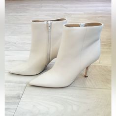 New, Never Worn. Ivory Color, So Cute Booties. Tony Bianco, Ivory Color, Shoes Heels Boots, Cream White, Shoes Women Heels, Heeled Boots, So Cute, Shoes Heels, Women Shoes