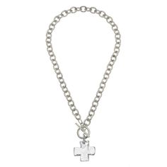 Susan's handcast square cross pendant is an all time favorite. Paired with our best selling necklace style with toggle detail, this design is classic. Susan Shaw, Usa Jewelry, Necklace Cross, Gold Link Chain, Toggle Necklace, Coin Pearls, Freshwater Pearl Bracelet, Casting Jewelry, 24kt Gold