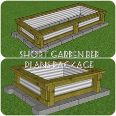 two plans to build a garden bed with planters