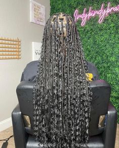 Medium Knotless Goddess Braids Hairstyles, Braided Hairstyles Knotless Braids With Curls, Black Knotless Box Braids With Curls, Rasta Braids Black Women, Knotless Box Goddess Braids, Cute Goddess Braids, Braided Hairstyles For Black Women Goddess Braids, Goddess Braids Full, Goodness Knotless Braids