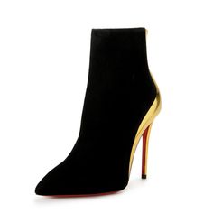 Christian Louboutin Women's "Delicotte" Ankle Bootie Heeled Shoes Us 5.5 It 35.5 Product Details Retail Value: $1055.00 This Is Authentic Christian Louboutin Women's "Delicotte" Ankle Bootie Heeled Shoes Sku: Shoes-6200 Country/Region Of Manufacture Italy Material: Patent Leather /Suede Leather Model: Delicotte Heel In Inches: 4" Luxury Ankle-high Boots With 4-inch Heel, Luxury Boots With 4-inch Heel For Night Out, Chic High Ankle Boots With Red Sole, Elegant Ankle Boot Heels With Sculpted Heel, Formal High Ankle Boots With Red Sole, Modern High Ankle Heels For Party, Suede High Ankle Evening Boots, Suede Pointed Toe Heeled Boots For Evening, Suede High Ankle Heeled Boots For Evening