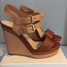 Brand New Chloe Wedges, Chloe Brown, Nice Sandals, Chloe Shoes, Womens Shoes Wedges, Wedge Shoes, New Color, Chloe, Wedges