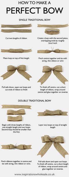 instructions for how to make a perfect bow