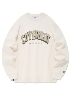 KOODING carries the latest Covernat sweatshirts & hoodies. KOODING is the global leading shopping website in providing authentic Korean fashion, beauty and lifestyle items, including clothing, cosmetics, shoes, accessories, and bags in affordable, fast, easy, and safe way. Cream Long Sleeve Sweatshirt With Letter Print, Cream Long Sleeve Letter Print Sweatshirt, Beige Crew Sweatshirt For Winter, Beige Crew Neck Sweatshirt For Winter, Beige Crew Neck Casual Hoodie, Beige Crew Neck Winter Sweatshirt, Urban Beige Sweatshirt For Fall, Urban Style Beige Sweatshirt For Fall, Urban Beige Sweatshirt For Streetwear