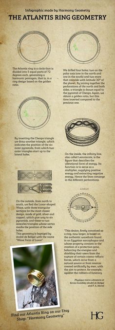 Atlantis Ring Geometry Infographic, egyptian propotions Atlantis Jewelry, Atlantis Ring, Rings With Meaning, Reiki Jewelry, Egyptian Jewelry, Chakra Balancing, Samurai Art