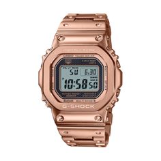 CASIO G-SHOCK Waterproof Sports Shockproof Solar Powered Mens Rose Gold Digital Watch Casio Digital, New G Shock, Power Bracelet, Fitness Armband, G Shock Watches, Casio G Shock, Full Metal, Gshock Watch, Rose Gold Watch