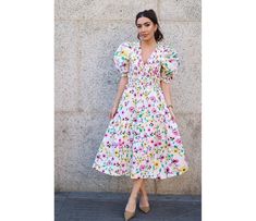 in stock White Midi Dress, Pink Yellow, White Dress, Pick Up, In Store, Buy Online, Midi Dress, New York, Yellow