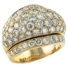 Cartier Diamond Yellow Gold Nigeria Ring For Sale at 1stDibs | cartier nigeria ring, 5 layer ring, nigeria diamonds Cartier Diamond, Layered Rings, Contemporary Ring, Domed Ring, Jewelry Inspo, Round Brilliant Cut Diamond, Brilliant Cut Diamond, Estate Jewelry, Round Brilliant