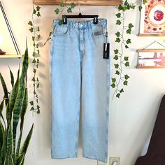 Vintage/90’s-Styled High-Waisted Cut Out Waist Jeans By Weekday On Prettylittlething New With Tags Never Worn And In Perfect Condition. ~ Lightwash/Baggy Style ~ Cut Out Waist ~ Size: 30 ~ Waist: 30 Inches ~ Inseam: 27 Inches ~ Length: 41.5 Inches Any Other Questions, Please Reach Out Acceptable Offers Are Welcome Oversized High Rise Light Wash Bottoms, 90s Style Light Wash Bottoms For Everyday, Oversized High-rise Jeans For Spring, Oversized High Rise Jeans For Spring, Spring High Rise Oversized Jeans, 90s Style Everyday Bottoms For Summer, 90s Style Summer Bottoms For Everyday, 90s Style Summer Bottoms, 90s Style Everyday Summer Bottoms