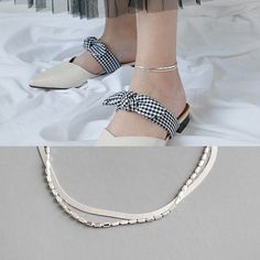 LOVCIA Jewelry Bead Snake, Sterling Silver Anklets, Anklets For Women, Foot Chain, Summer Anklets, Silver Anklet, Tarnished Jewelry, Sterling Silver Anklet, Double Deck