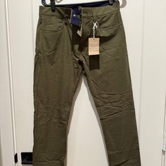 Reposhing This Item I Purchased From @Biochemnick. Didn’t Fit Well For Me. Questions? Leave A Comment Below! Green Mid-rise Cotton Pants, Khaki Straight Leg Jeans With Welt Pockets, Khaki Cotton Jeans With Welt Pockets, Casual Green Jeans With Welt Pockets, Khaki Straight Leg Pants With Five Pockets, Slim Fit Pants Men, Straight Leg Khakis, Mens Chino Pants, Slim Chinos