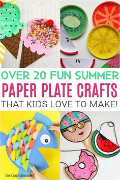 over 20 fun summer paper plate crafts that kids love to make