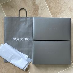 Nordstrom 2 Shirt Boxes, Tissue Paper, Large Shopping Bag Department Store Logo Brand New. Bag Will Be Delivered Slightly Folded. Boxes Flatten. Hasn�’t Been Used. Store Logo, Makeup Brush Holders, Logo Color, Department Store, New Bag, Bago, Tissue Paper, Logo Branding, Makeup Brushes