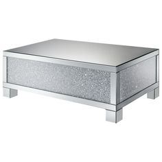 a large silver box with glitter on it