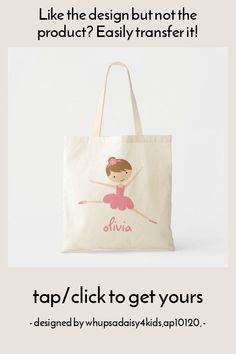 Personalized Ballet Bag - tap/click to personalize and buy #tote #bags #for #kids, #kids Customizable Canvas Tote Bag For Personal Use, Customizable Tote Canvas Bag For Personal Use, Eco-friendly Customizable Canvas Bag, Customizable Canvas Bags For Gifts, Customizable Canvas Tote Bag For Personalized Gifts, Cute Customizable Bags For Daily Use, Customizable Canvas Bags For Personalized Gift, Personalized Eco-friendly Canvas Tote Bag, Cute Personalized Bags For Everyday Use