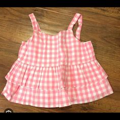 Still In Plastic, Smoke Free Pet Free Home. Preppy Plaid Cotton Top, Summer Cotton Tops For Playtime, Preppy Plaid Summer Tops, Cute Ruffled Tops For Picnic, Summer Preppy Plaid Tops, Cute Cotton Plaid Tops, Playful Plaid Summer Tops, Cute Plaid Cotton Tops, Cute Plaid Ruffled Tops