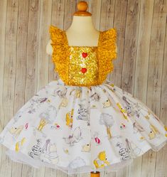 Winnie The Pooh Dress perfect for a birthday party or any occasion. Girls size 12-18 mo. 18- 24 mo. 2T 3T 4T 5T 6 7 8 I use an underskirt just to show how puffy is the dress. if you want a puffy look you will need to buy a under skirt and it sold separately. Please leave me a note with the following instructions. *Size Whimsical Princess Dress With Ruffles For Dress-up, Cute Sleeveless Tutu Dress For Pageants, Cute Sleeveless Tutu Dress For Pageant, Playful Easter Dress-up Dresses, Cute Tutu Dress For Pageants, Cute Fitted Tutu Dress For Pageants, Cute Fitted Princess Dress For Pageant, Cute Fitted Tutu Dress For Pageant, Playful Princess Dress For Easter Dress-up