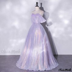 Olivia Mark - Purple Evening Gown with Mesh Shoulder and Elegant Netting for Banquets and Hostesses Purple Evening Gown, Prom Dresses Off The Shoulder, Sequin Ball Gown, Purple Fairy, Gown Pictures, Evening Wear Dresses, Glitter Ball, Gown Bridal, Semi Formal Dresses