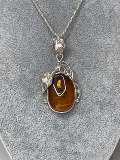 NATURAL AMBER Stone Jewellery. Cognac Amber PENDANT with Sterling Silver 925 | eBay Stone Jewellery, Amber Crystal, Amber Pendant, Natural Amber, Amber Necklace, Amber Stone, Stirling, Gold Plated Sterling Silver, Stone Pendants