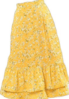 Featuring pretty ditsy floral prints, this midi skirt is a summer option that can be worn with just about anything. Channel elegant style in this midi skirt which is beautifully printed with a blossom pattern for a versatile look. It is made of lightweight fabric, adding definition to the free-flowing design. Falling to a waterfall midi hem, it sits high on the waist with a discreet side zip fastening. Summer days call for effortlessly feminine styles like skirts. Spring Knee-length Skirt With Ruffle Hem, Summer Ditsy Floral Print Skirt, Summer Skirt With Ditsy Floral Print, Summer Ditsy Floral Print Skirt For Day Out, Knee-length Ruffled Skirt For Summer, Flowy Knee-length Mini Skirt For Spring, Ditsy Floral Print Tiered Skirt, Spring Yellow Floral Print Maxi Skirt, Spring Floral Print Yellow Maxi Skirt