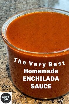 jar of enchilada sauce Enchilada Sauce With Chili Powder, Enchilada Sauce With Tomato Paste, Enchilada Gravy Recipe Easy, Homemade Enchiladas Sauce, Recipe Enchilada Sauce, Homemade Enchilada Sauce With Fresh Tomatoes, Homemade Enchilada Sauce For Canning, How To Make Enchiladas Sauce, Enchilada Sauce Recipe Mexican