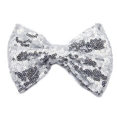 5 inch silver sequin bow approximate measurements are 5 inch by 3 inch. These bows do not have clips on the back. These are very cute sequin bows that can be attached to headbands, hair clips, hats and more. Diy Mouse Ears, Diy Mouse, Sparkly Headband, Large Hair Bow, Purse Decorations, Large Hair Bows, Headband Bow, Silver Headband, Sequin Bow