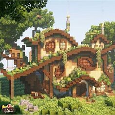 Mansion Minecraft, Construction Minecraft, Pixel Art Minecraft, Case Minecraft, Casa Hobbit, Rumah Minecraft Sederhana