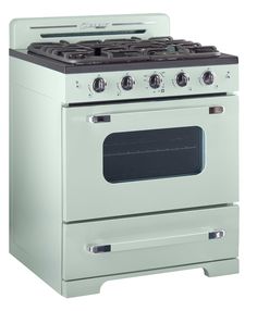 a white stove with two burners and one oven door is shown in front of a white background