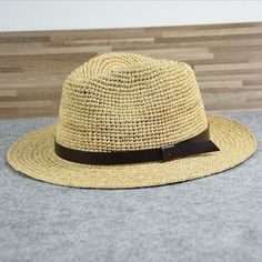 This Raffia Straw Panama Hat is a stylish and durable addition to any wardrobe. Made from pliable raffia straw, this hat is designed with comfort and fashion in mind. The S M L XL sizing ensures that it is adjustable and suitable for everyone. Leather Beret, Straw Panama Hat, Womens Straw Hats, Knit Beret, Summer Straw Hat, Raffia Hat, Safari Hat, Personalized Hats, Hat Beret