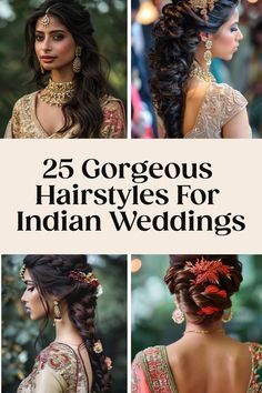 Latest Wedding Hairstyles Indian, Latest Traditional Hairstyles, Bridal Hairstyle Indian Wedding Latest, Latest Hairstyles For Weddings Indian, Indian Party Gowns, Indian Wedding Hair, Elegant Braids, Glamorous Curls, Bride Hairstyles For Long Hair