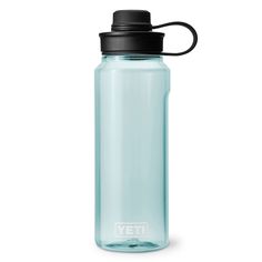 the yeti water bottle has a black lid