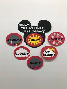 mickey mouse magnets that say what the weather is like today