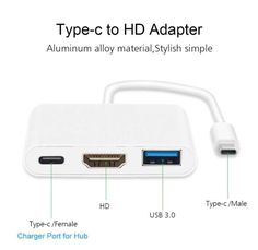 an image of the usb type - c to hd adapter with different types of cables