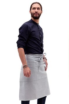 Bistro Apron | Upcycled Cotton MEEMA Bistro Apron, Artisan Decor, Denim Projects, Sustainable Textiles, Apron Pockets, Upcycled Denim, Functional Design, Denim Fabric, Apron