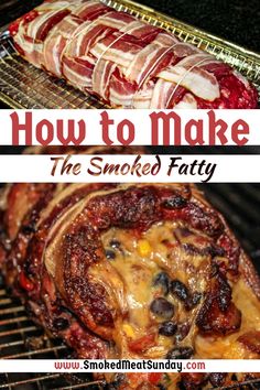 how to make the smoked faty ham on the grill with text overlay that reads, how to make the smoked faty ham