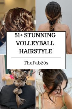 Discover over 51 volleyball hairstyles perfect for any player looking to combine style with performance on the court. From sleek ponytails to secure braids, find the best hairdos that keep you focused and fabulous during every game. Ideal for athletes of all levels! Hair Styles For Athletes, Hairstyle Volleyball, 70 Hairstyles, Cute Volleyball Hairstyles, Volleyball Hair, Cornrow Ponytail, Poofy Hair, Wedding Hair Side, Engagement Hairstyles