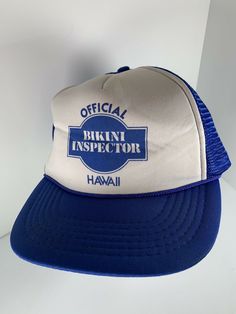 Official Bikini Inspector HAWAII adjustable trucker hat VINTAGE Rare. Trucker Hat Fashion, Vintage Trucker Hat, Vintage Trucker Hats, Hats Vintage, Trucker Hats, Hair Jewelry, Hat Fashion, Trucker Hat, Hawaii