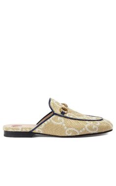 Shop the Beige GG Princetown Loafers by Gucci on Sale. Shop the fashion trends on Runway Catalog. Fast Delivery. Endless Designer Styles. Leather And Crochet, Chevron Jewelry, Beige Crochet, Gucci Shop, Natural Textiles, Shoes Flats Sandals, Rug Bag, Buy Gucci, Luxury Women Fashion