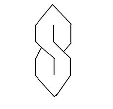 the letter s is made up of two intersecting lines, and it appears to be black