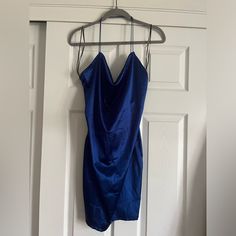 Washed, But Never Worn. Easy Slip Dress For Night Out. Blue Sleeveless H&m Dresses, H&m Blue Mini Length Dresses, H&m Blue Sleeveless Dress, Fitted Blue H&m Dress, Chic Blue Dress By H&m, H&m Blue Mini Dress, Chic Blue H&m Dress, Dress For Night, Dress H&m