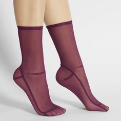 Darner Solid Violet Mesh socks - Darner Socks Mesh Socks, Sheer Socks, Socks And Heels, Bar Studs, Violet Purple, Designer Socks, Beauty Items, Metallic Accents, Ankle Socks