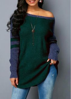 Dark Green Sweater, Trendy Tops For Women, Buy Sweaters, Trendy Fashion Tops, Hem Sweater, Green Outfit, Cardigan Sweaters For Women, Green Sweater, Trendy Tops