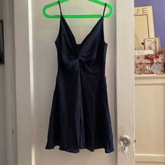 Abercrombie And Fitch Navy Blue Dress Size Medium New With Tags Zipper On The Back Spaghetti Straps Please See All Pictures Navy V-neck Mini Dress For Spring, Chic Navy V-neck Mini Dress, Navy Casual Dress For Party, Navy Mini Dress For Day Out, Navy Mini Dress For Summer Night Out, Chic Navy Dress For Day Out, Spring Navy Mini Dress For Night Out, Navy Mini Dress For Spring Night Out, Navy Mini Dress For Night Out In Spring