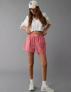 Comfy Outfits Lazy Shorts, Boxer Pants, Boxer Shorts, Christmas List, Women's Jeans, American Eagle Outfitters, Womens Bottoms, American Eagle, Casual Shorts