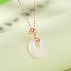 Women Necklaces  Globally ✓ Request Custom Products of Your Choice ✓ Free Shipping ✓ Returns ✓ Shop Now - KafPoint White Pendant Necklaces For Mother's Day, White Pendant Necklace For Mother's Day, White Gemstone Jewelry For Mother's Day, White Round Necklaces For Mother's Day, White Round Pendant Necklace, White Hallmarked Round Pendant Necklace, Women Necklaces, Necklace For Mom, White Jade