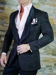 Black S by Sebastian Dinner Jacket! #sebastiancruzcouture Men Suits Black, Distinguished Gentleman, Blazer Outfits Men, Dinner Suit, Groom Tuxedo, Dinner Jacket, Designer Suits For Men, Fashion Suits For Men, Men’s Suits